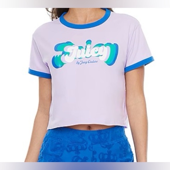 Juicy Couture Tops - Juicy Cropped Graphic Short Sleeve Shirt
